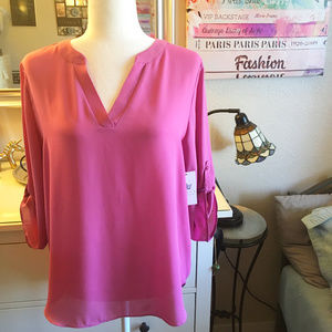 NWT CHAUS Roll-Tab Hi-Low Tunic, Size M